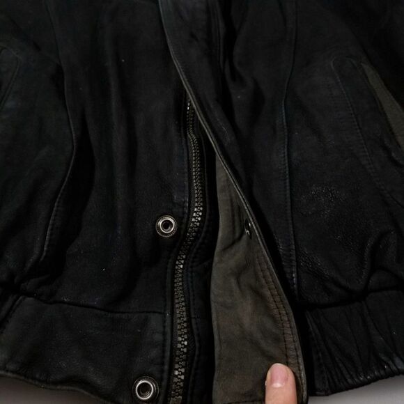 VINTAGE 80's Members Only Classic Aviator Military Bomber Jacket Mens 1X Black - Picture 9 of 12